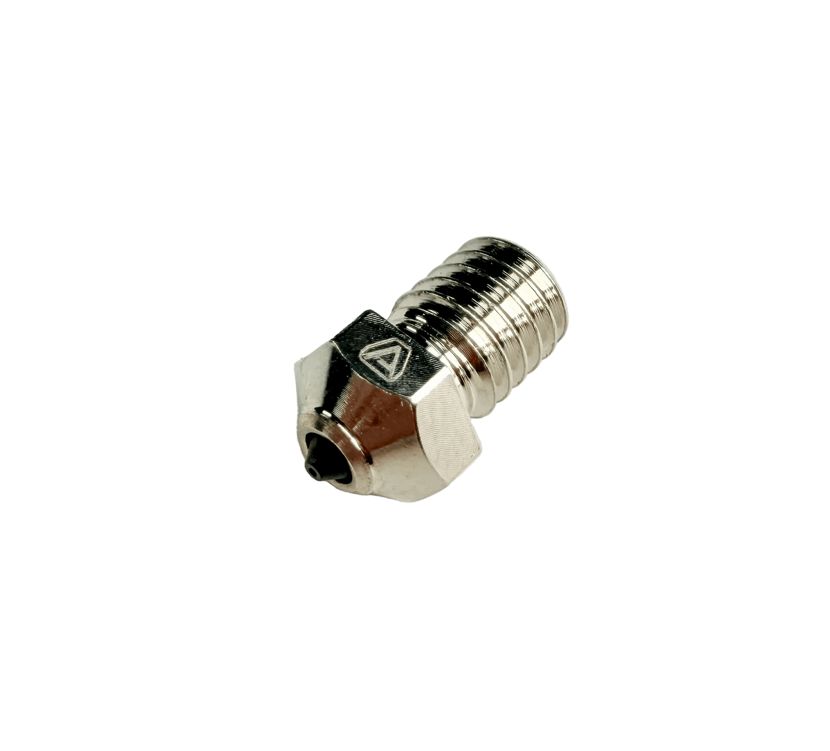 Metallic nozzle on a white background