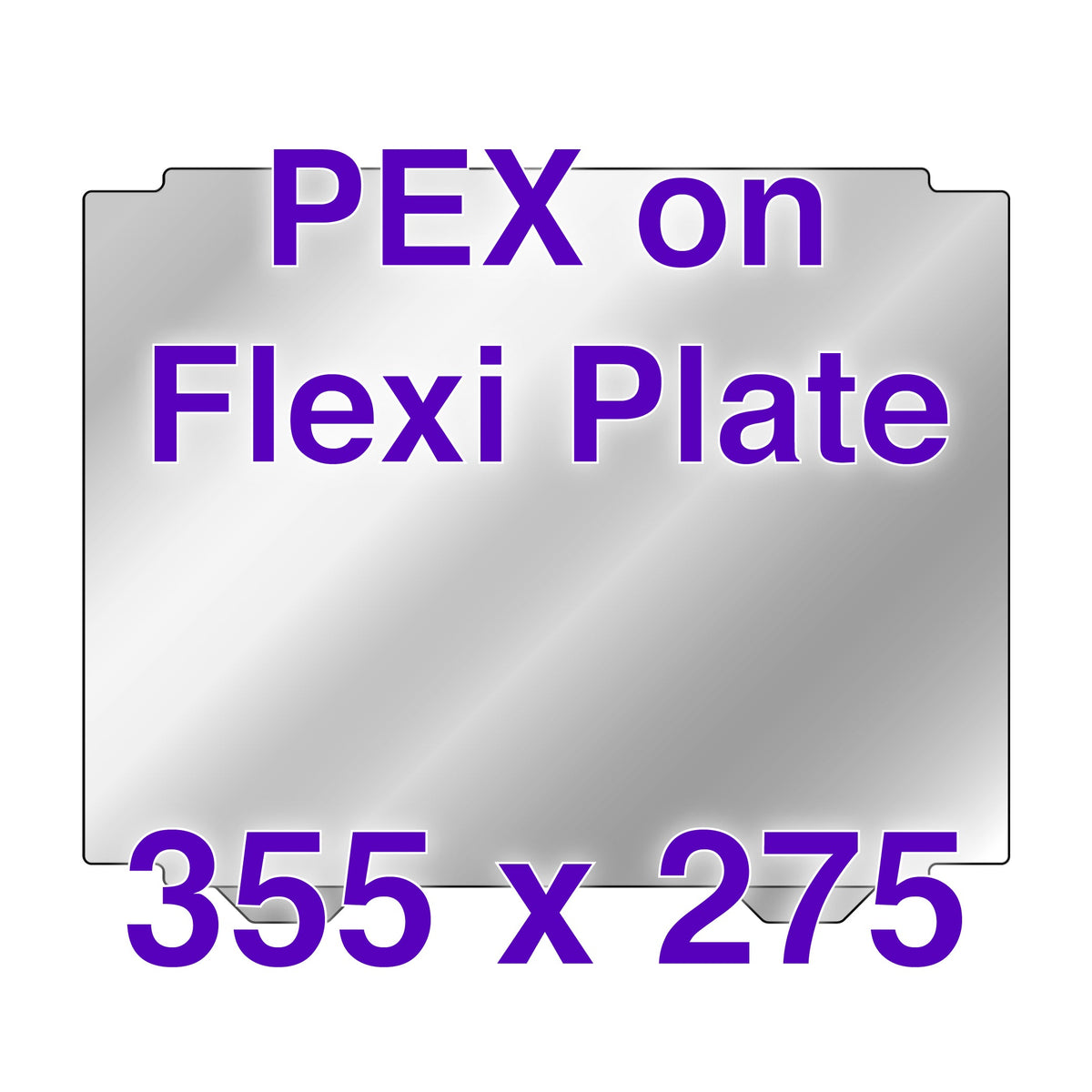 Wham Bam Flexi Plate with PEX UltiMaker S5 - 355 x 275 Cut Out Corners — view 2