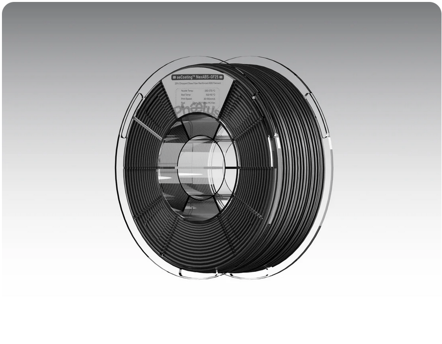 Phaetus NexABS-GF25 spool — 25% glass-filled ABS aeCoating engineering filament 1.75mm
