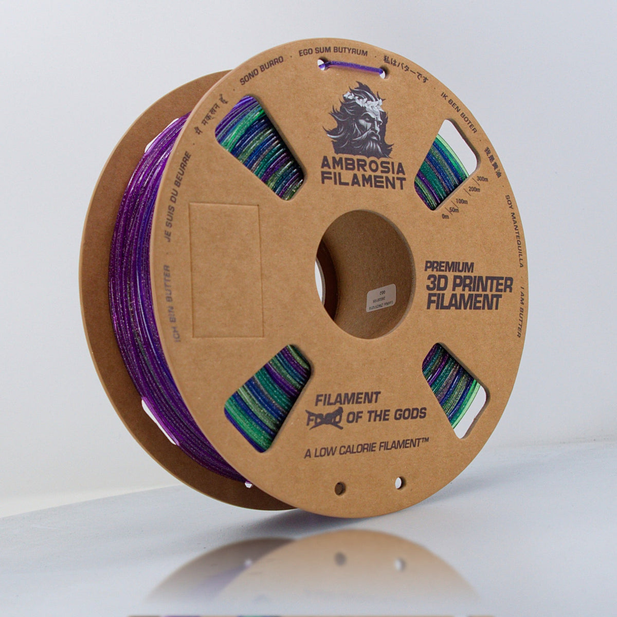 Ambrosia ASA Galactic sparkle filament in Cosmic Shimmer, 1kg cardboard spool