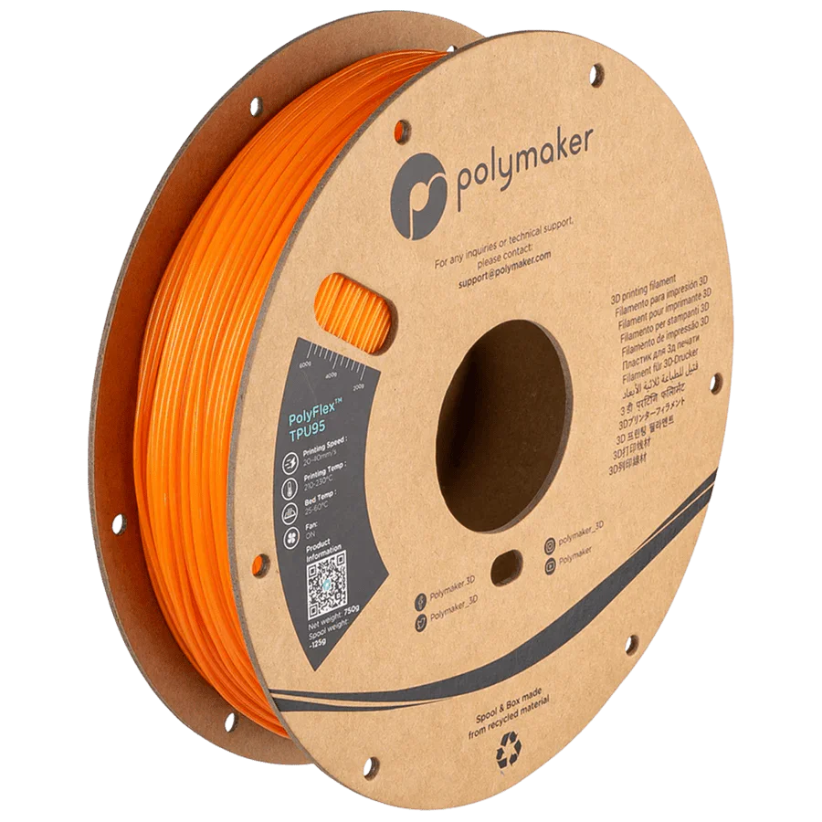 Polymaker PolyFlex TPU95 — flexible filament spool detail 1.75mm