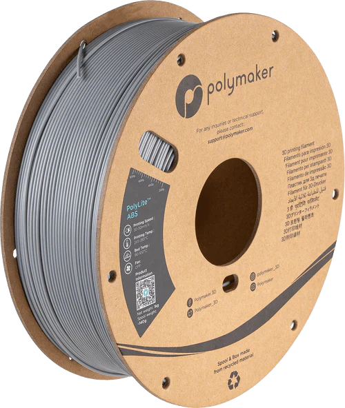 Polymaker PolyLite ABS 1kg color options — high impact ABS filament 1.75mm