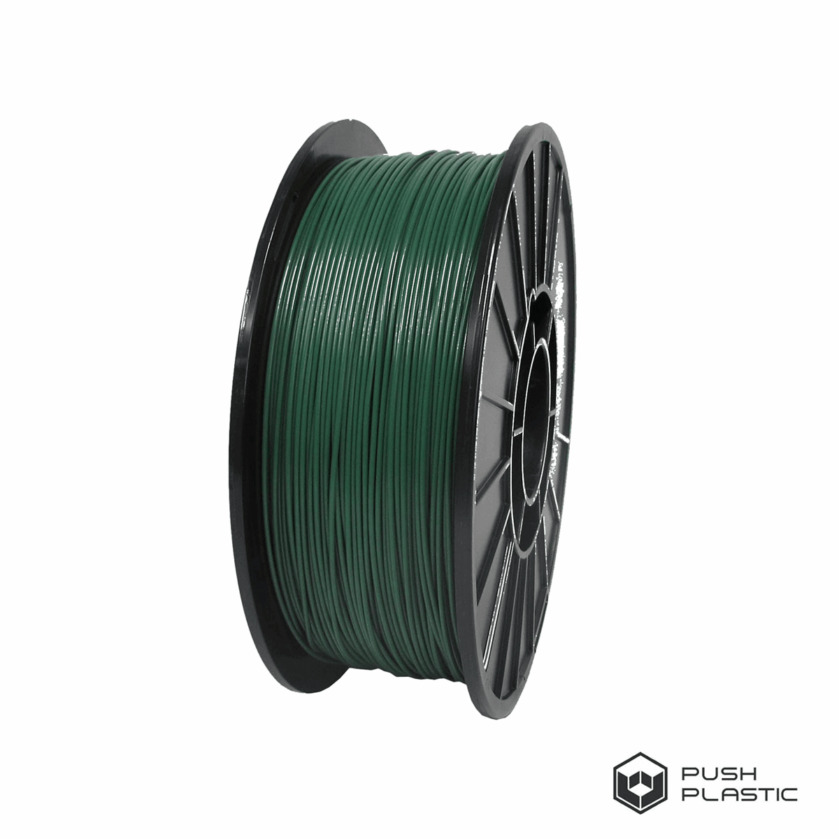 Push Plastic PLA 1.75mm filament spool in Forest Green