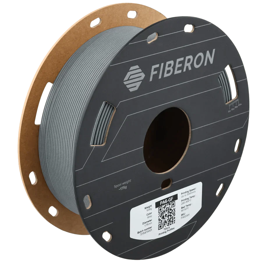 Polymaker Fiberon Filament with a White Background
