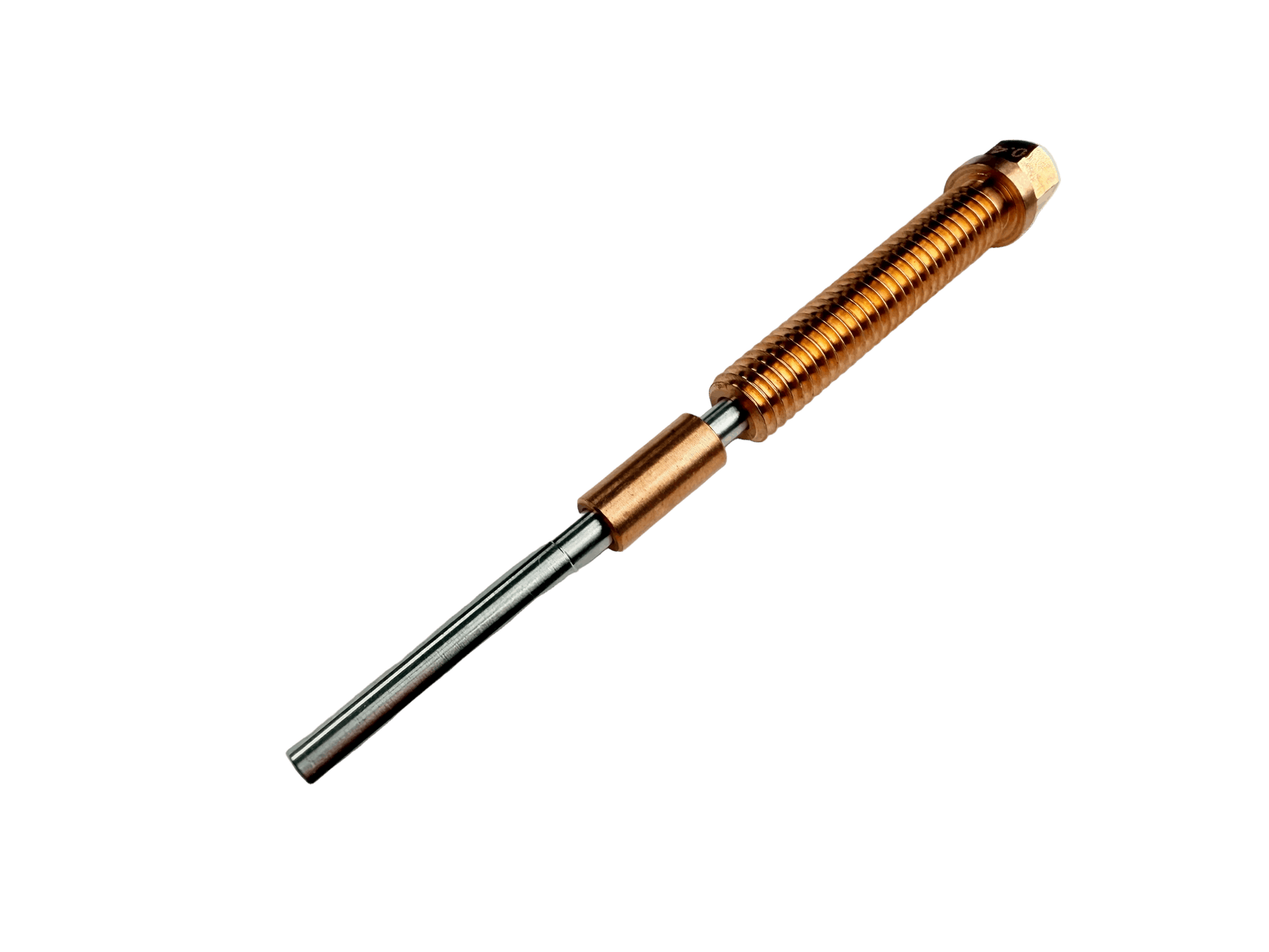 PCD Metal Nozzle with a copper-colored handle on a white background