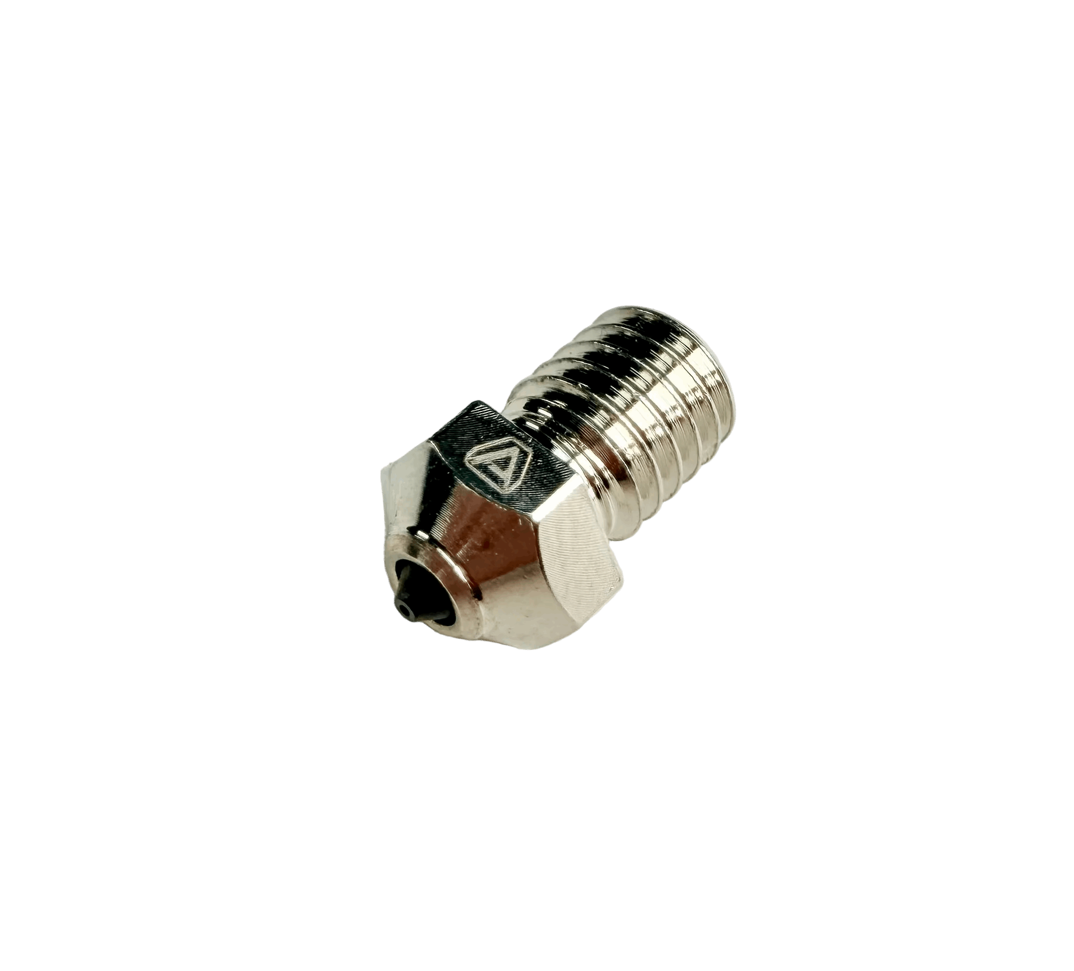 Metallic nozzle on a white background