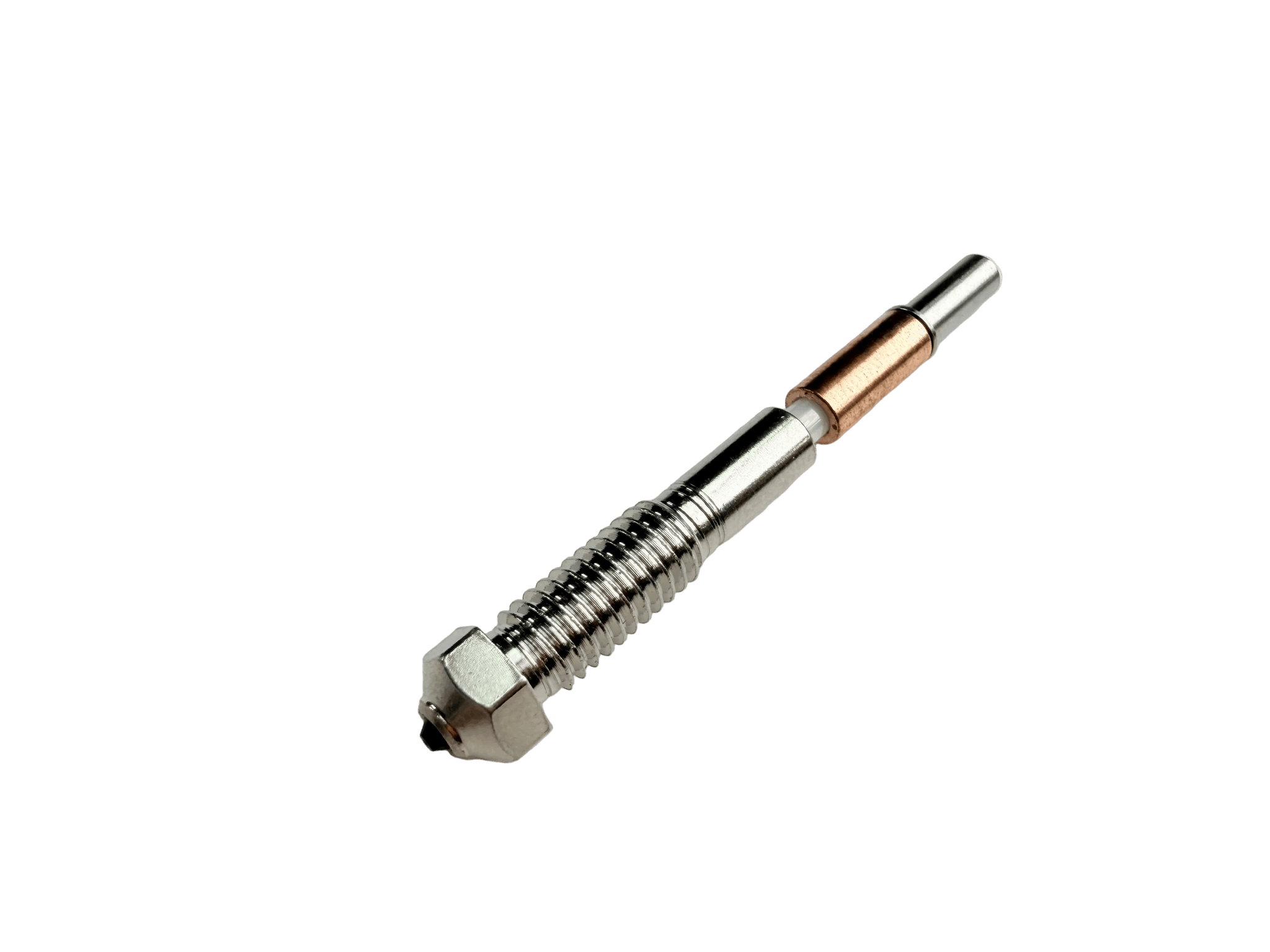 Metal PCD Nozzle with a hex head on a white background
