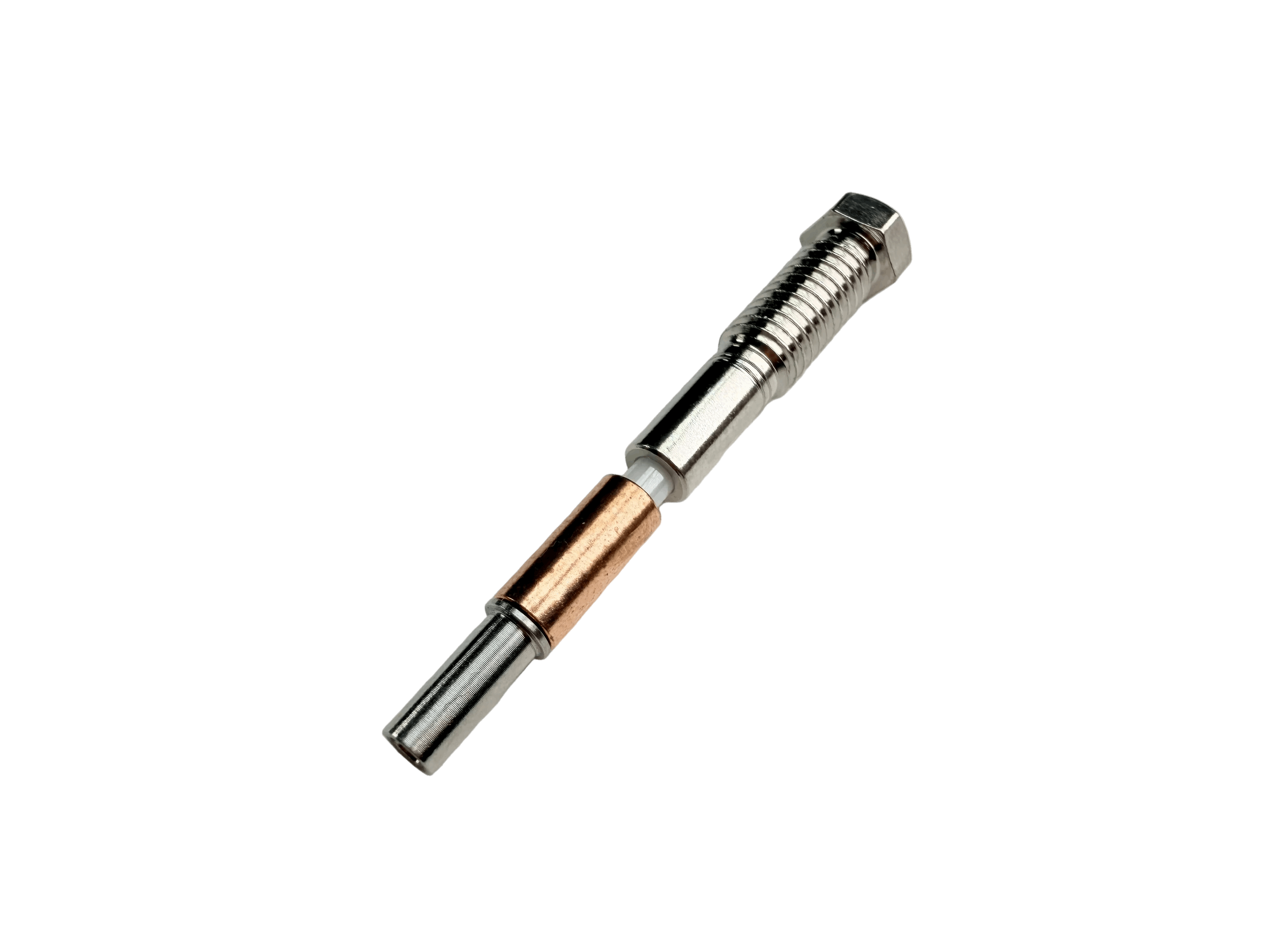 Metal PCD Nozzle on a black background