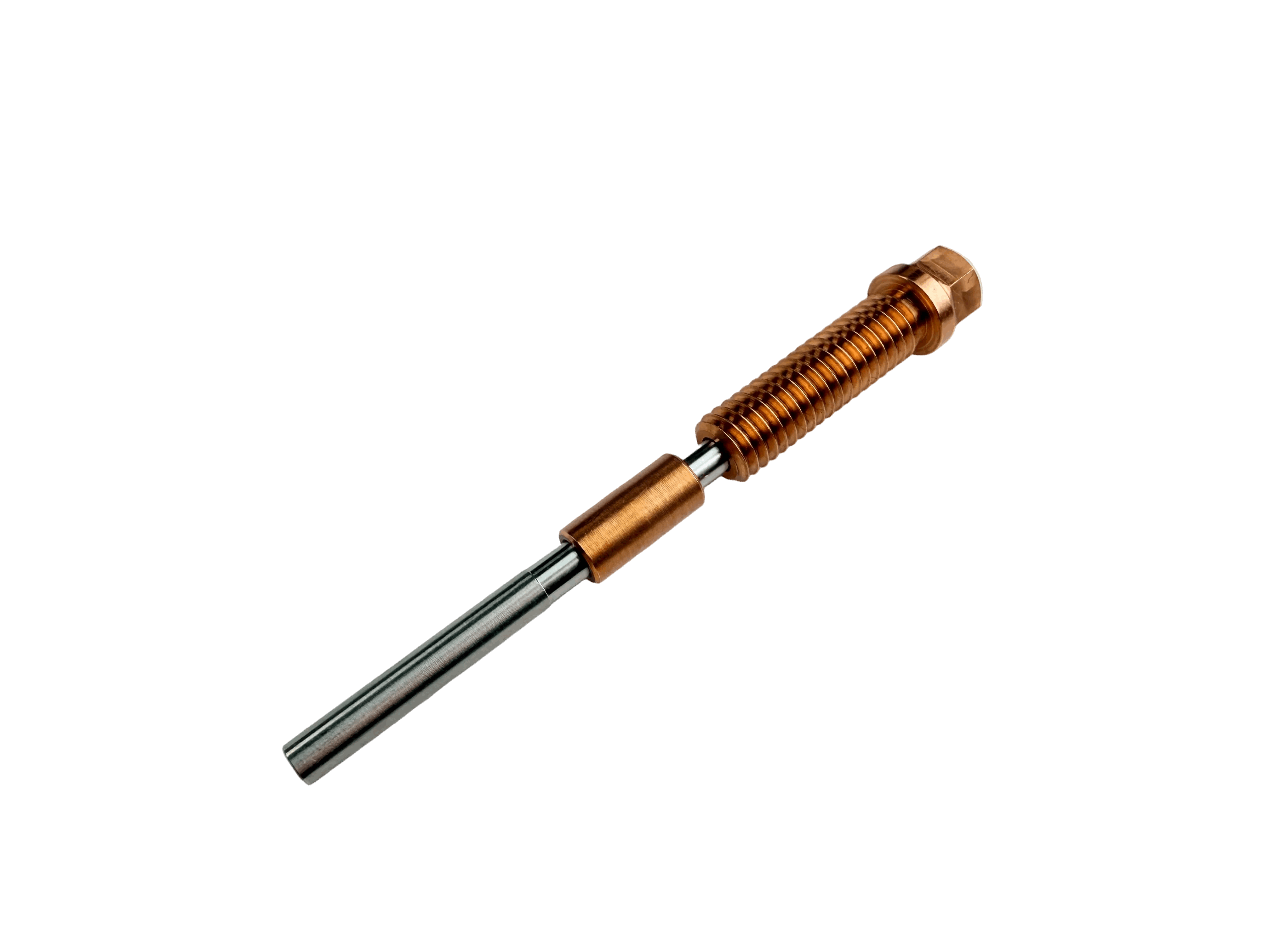 PCD Nozzle with copper-colored head on a white background