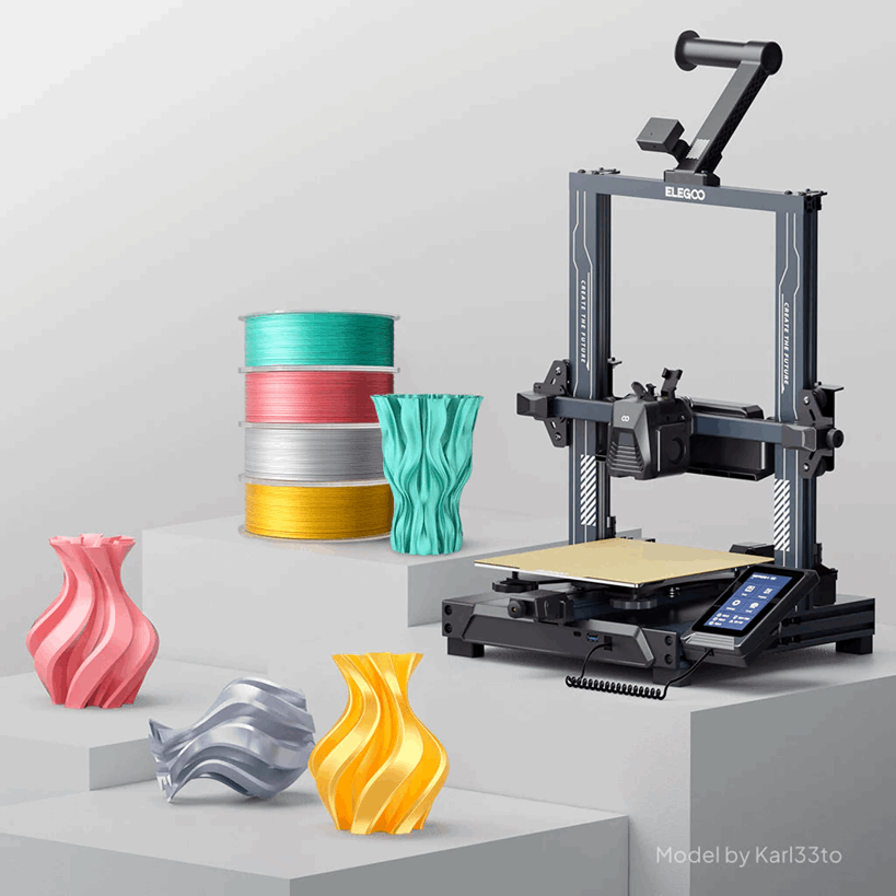 Elegoo Glossy PLA Silk Filament 1.75mm - 1kg (2.2lbs)