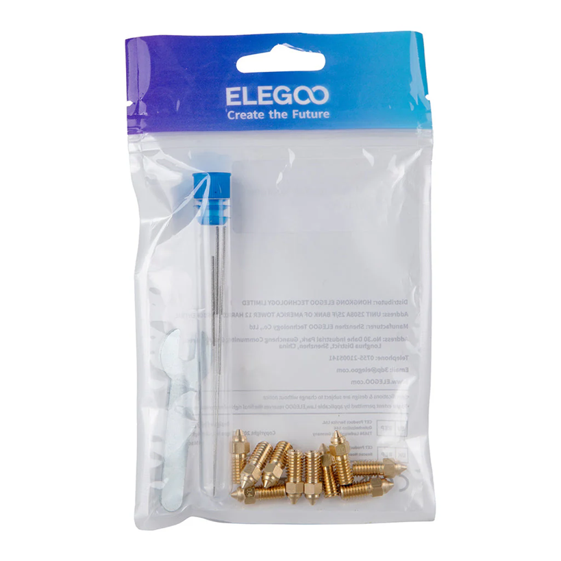 Packaged screws with ELEGOO branding on a white background