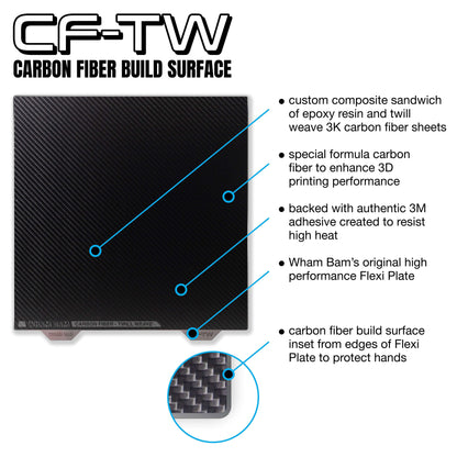 Wham Bam Flexi Plate with Carbon Fiber - Creality K1 and K1C - 235 x 235