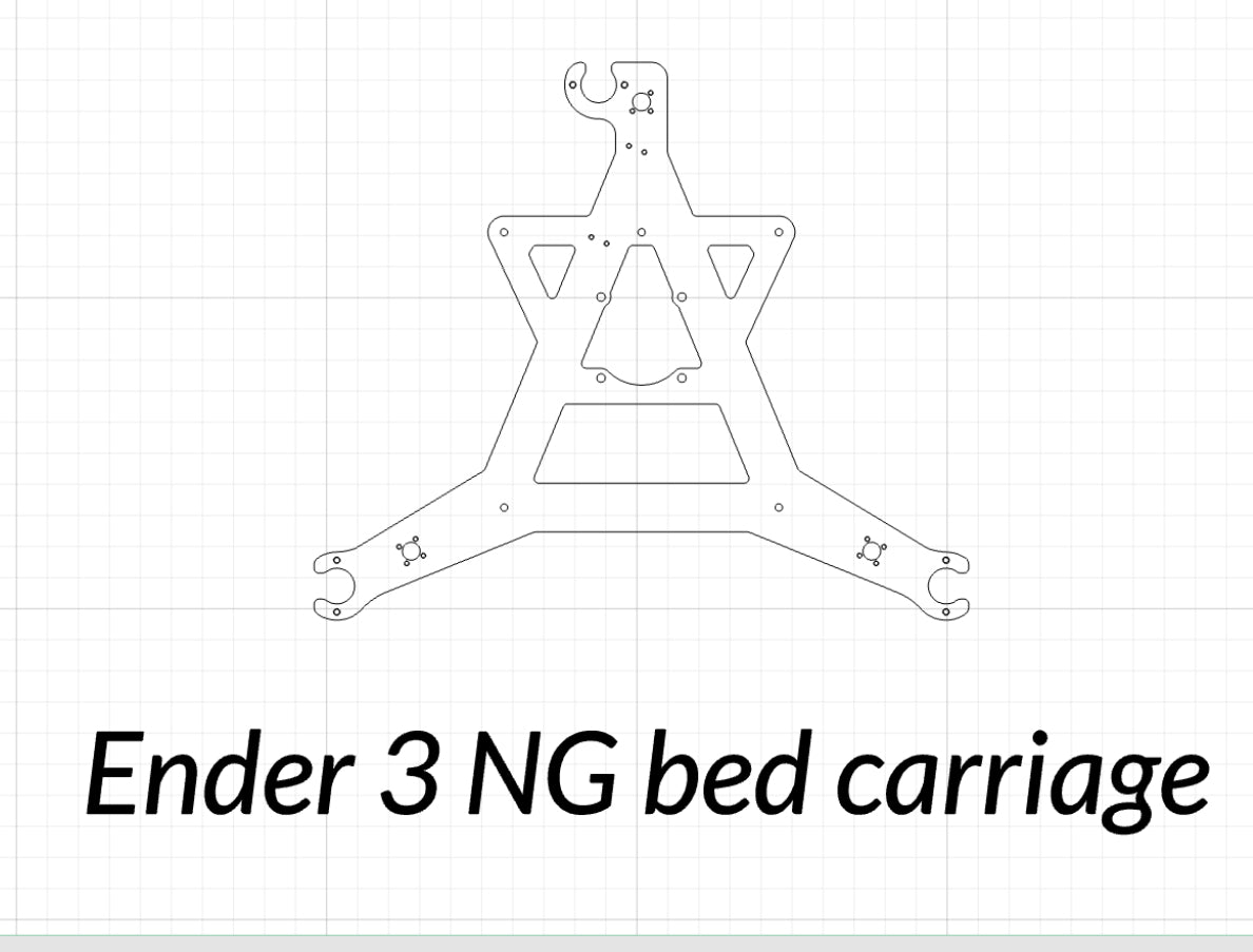 Ender 3 NG Bed Carriage by Honeybadger by Fabreeko – product photo