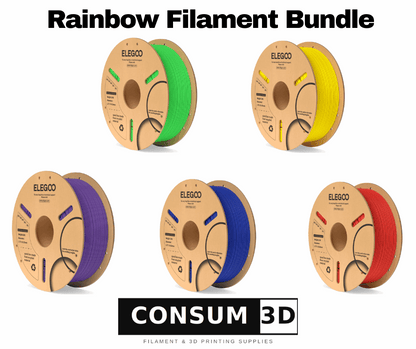 Elegoo Eco-Friendly PLA Filament 1.75mm Bundle - 5 Spools