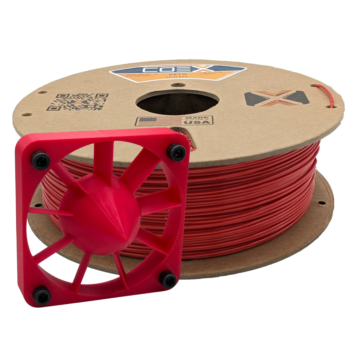 COEX 3D Salsa Red PETG 3D printer filament 1.75mm & 2.85mm, image 2 of 3