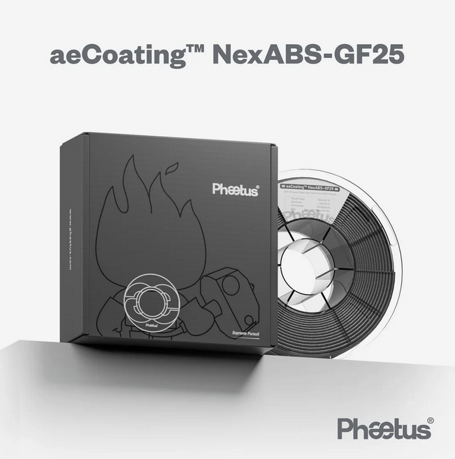 Phaetus NexABS-GF25 1.75mm — stiff heat-resistant engineering filament spool