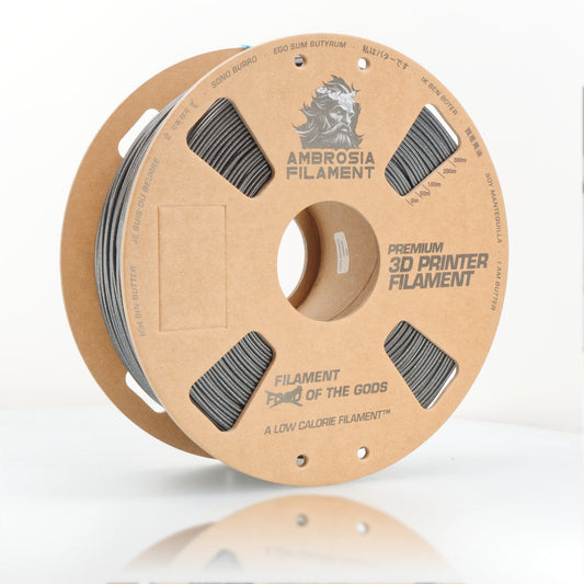AMBROSIA ABS Matte Filament of the Gods — Black (Pantone 7C) 1kg cardboard spool