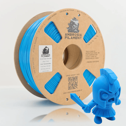 Ambrosia ASA filament in Terrestrial Blue, 1kg AMS-friendly cardboard spool