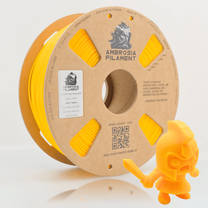 Ambrosia ASA filament in Yellow, 1kg AMS-friendly cardboard spool