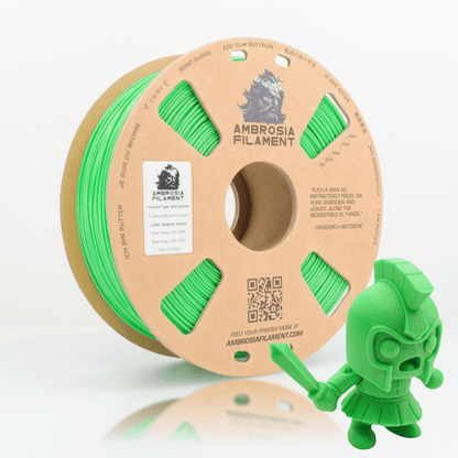 Ambrosia ASA Galactic sparkle filament in Galactic Green, 1kg cardboard spool