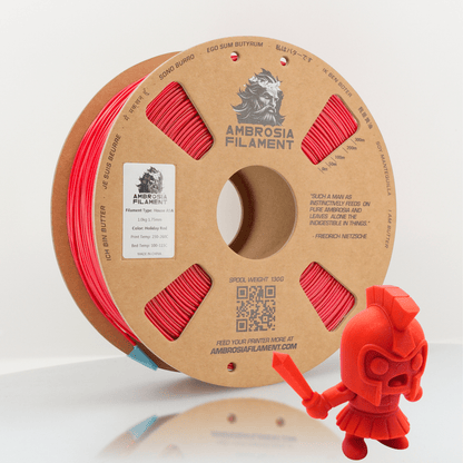 Ambrosia ASA Galactic sparkle filament in Galactic Holiday Red (Red w/ Green Sparkle), 1kg cardboard spool