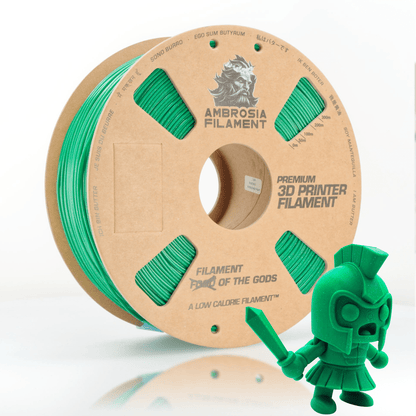 Ambrosia ASA Galactic sparkle filament in Armored Turtle Green (w/ Gold Sparkle), 1kg cardboard spool