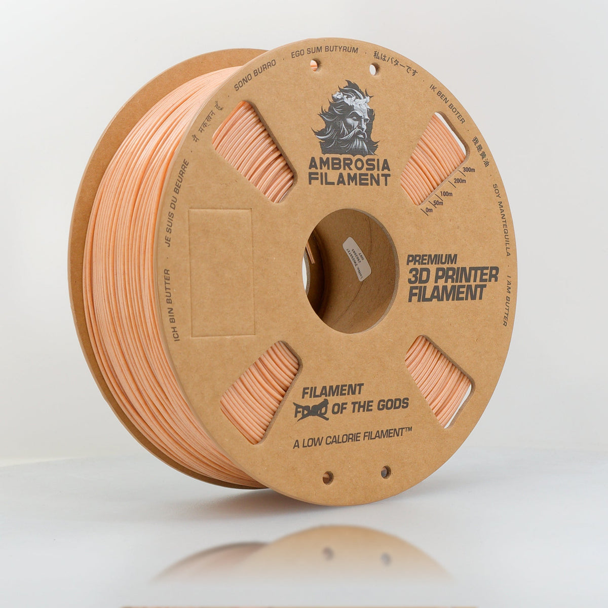 Ambrosia ASA Galactic sparkle filament in Skin Rash (Light Skin with Red Glitter), 1kg cardboard spool
