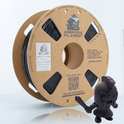 Ambrosia ASA Galactic sparkle filament in Supernova Black, 1kg cardboard spool