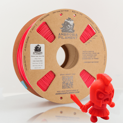 Ambrosia ASA Galactic sparkle filament in Galactic Santa's Robe (Red w/ Silver Sparkle), 1kg cardboard spool