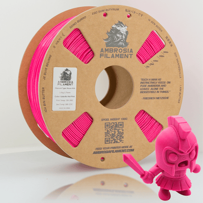 Ambrosia ASA Galactic sparkle filament in Galactic Hot Pink, 1kg cardboard spool
