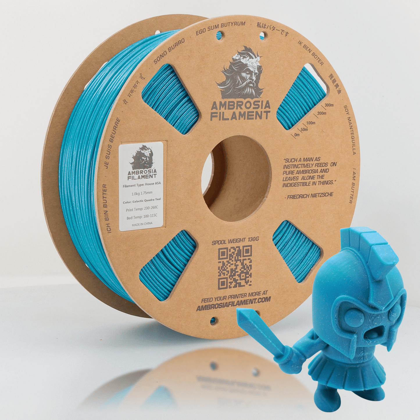 AMBROSIA ASA Galactic Filament of the Gods (Glitter / Sparkle) - 1KG Bambu AMS Friendly Cardboard Spools Premium 3D Printing Filament