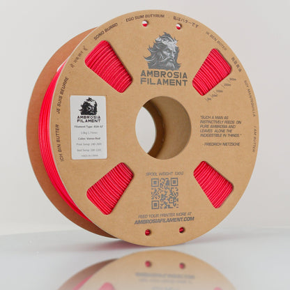 AMBROSIA ASA-GF Glass Filled ASA — Voron Red 1KG cardboard spool