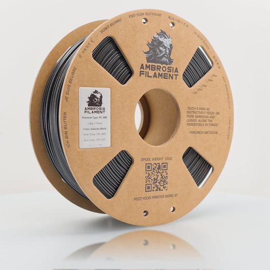 AMBROSIA PC-ABS Filament of the Gods — Black 1kg spool