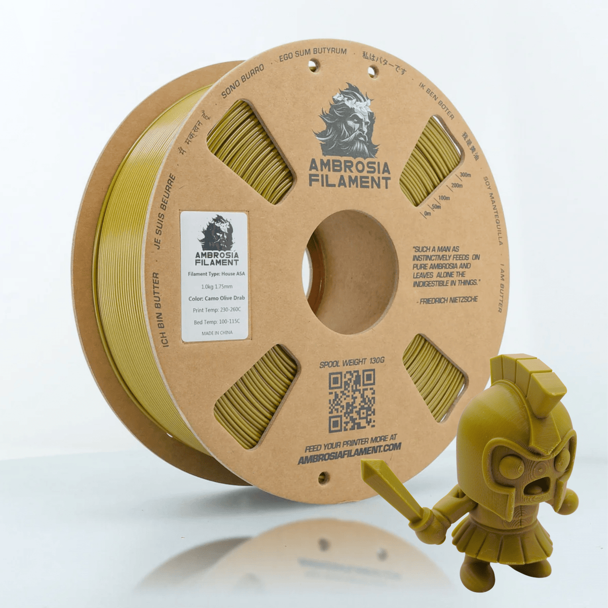 AMBROSIA PLA Filament of the Gods 1KG — spool view 12