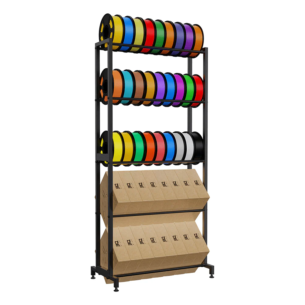 BIQU Panda 5-tier filament storage rack holding 1kg spools