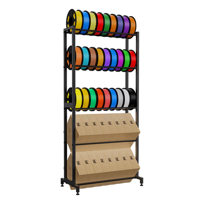 BIQU Panda 5-tier filament storage rack holding 1kg spools