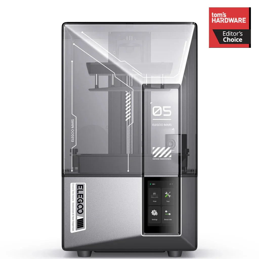 Elegoo Mars 3 Pro 3D printer with Tom's Hardware Editor's Choice badge on a white background