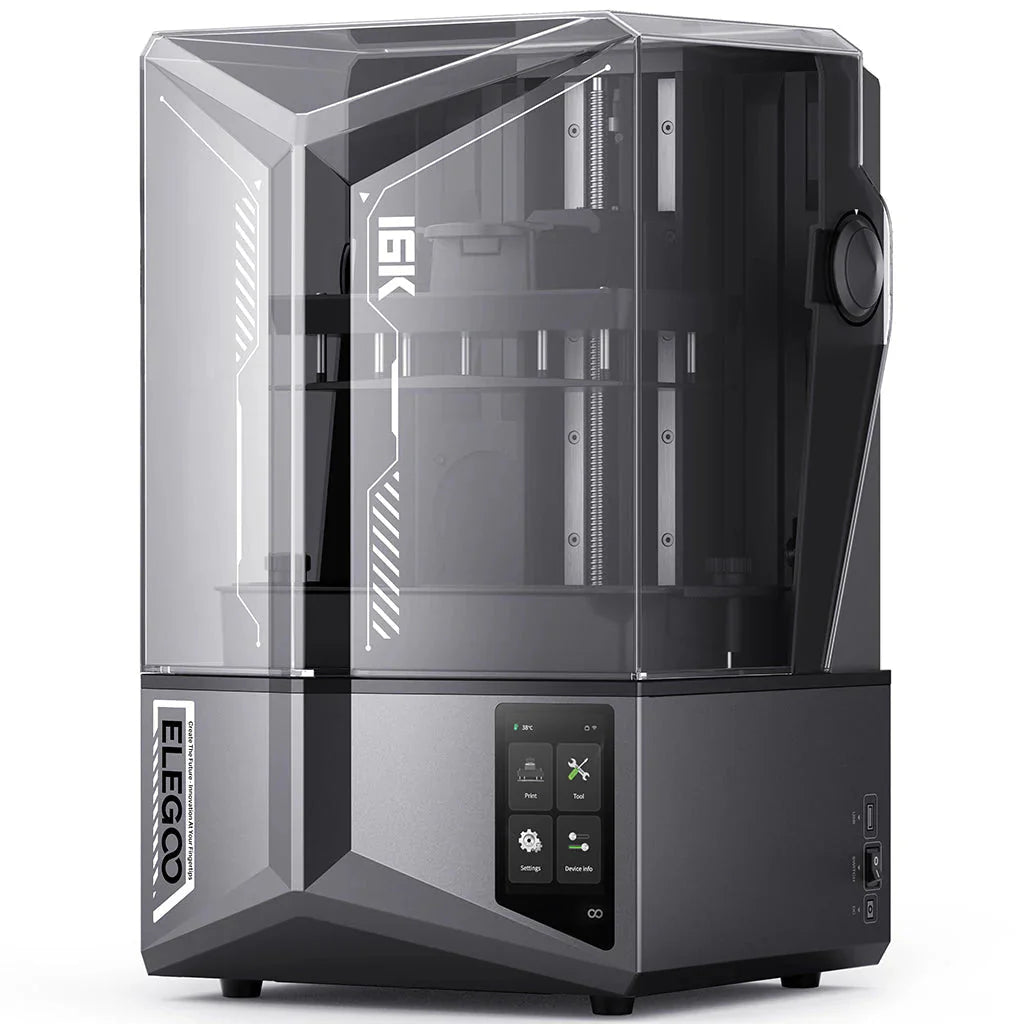 Elegoo Mars 2 Pro 3D printer on a white background