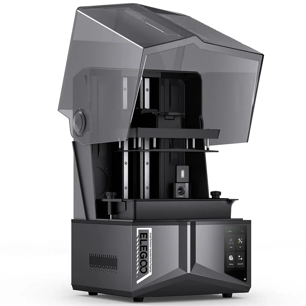3D printer with 'Elegoo' branding on a white background