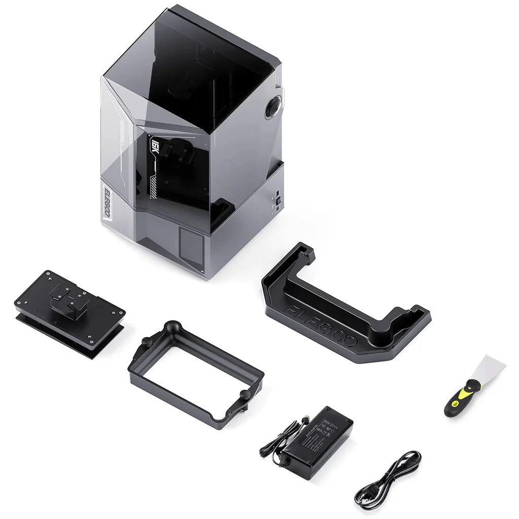 Collection of electronic components and accessories on a white background