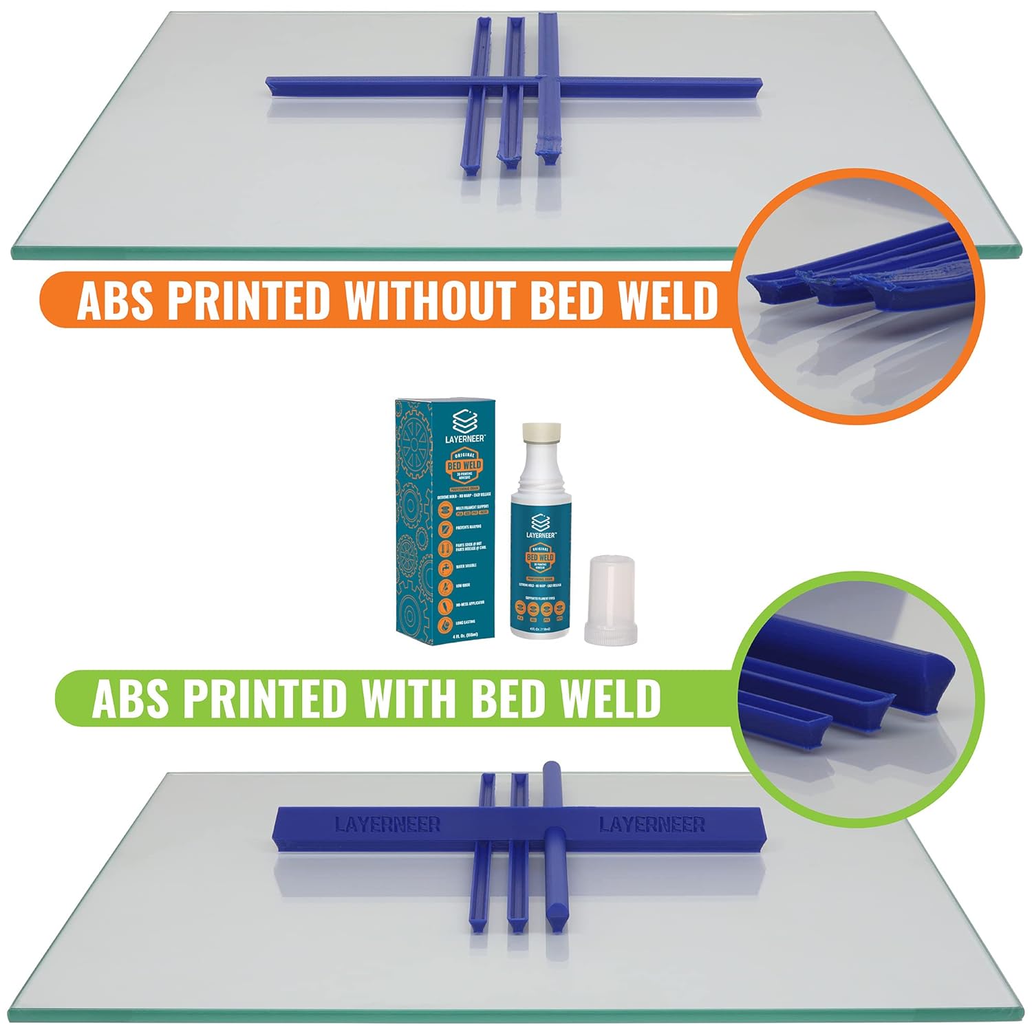 Layerneer Bed Weld 3D Printer Bed Adhesive for Perfect First Layers - CONSUM3D