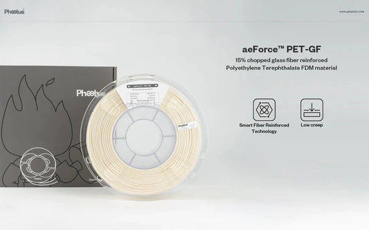 Phaetus aeForce PET-GF 1kg spool — 15% glass-filled PET engineering filament 1.75mm