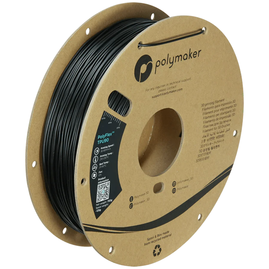 Polymaker PolyFlex TPU90 750g 1.75mm flexible filament spool