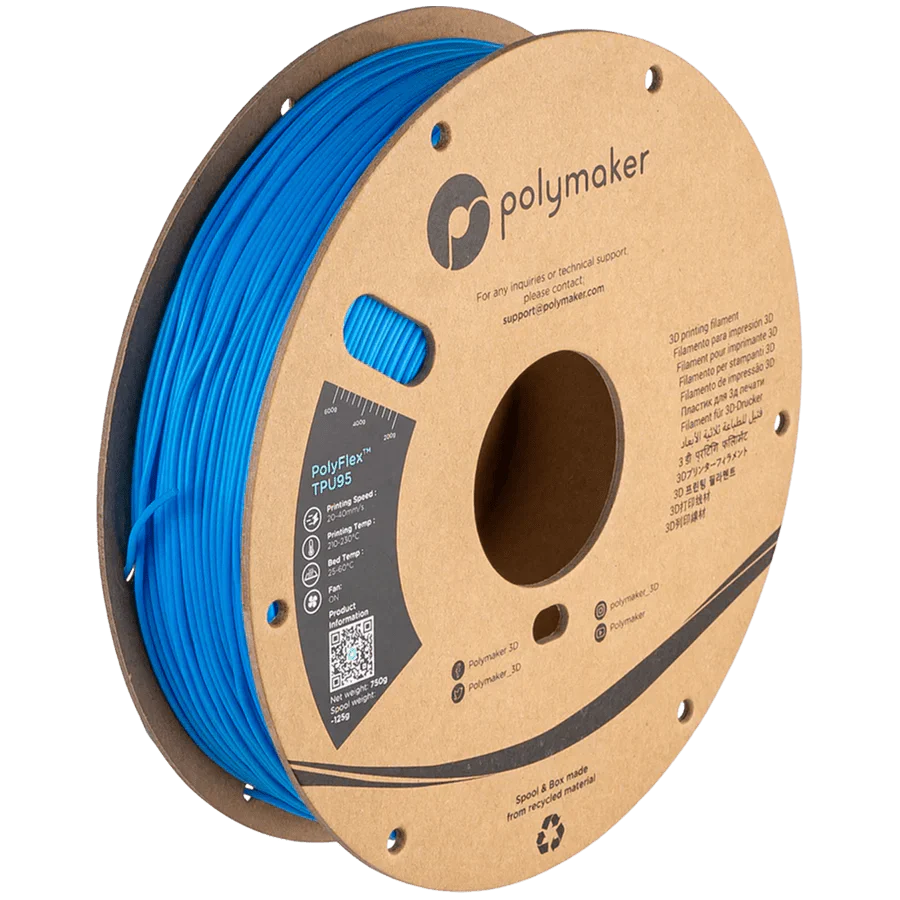 Polymaker PolyFlex TPU95 — reliable flexible filament 95A Shore