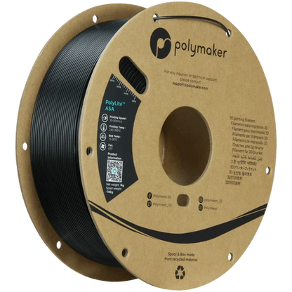 Spool of Polymaker 3D printing filament on a cardboard reel