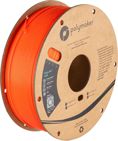 Polymaker PolyLite NEON ABS 1kg spool — high-visibility neon ABS filament 1.75mm