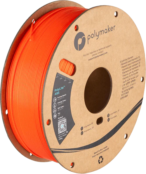 Polymaker PolyLite NEON ABS 1kg spool — high-visibility neon ABS filament 1.75mm
