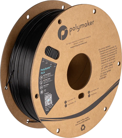 Polymaker PolySonic PLA 1kg spool — high-speed PLA engineered for 500mm/s 1.75mm