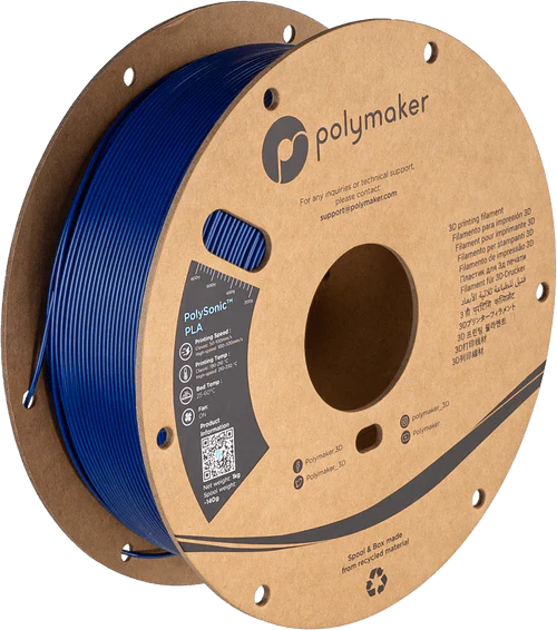 Polymaker PolySonic PLA — high-speed filament spool detail