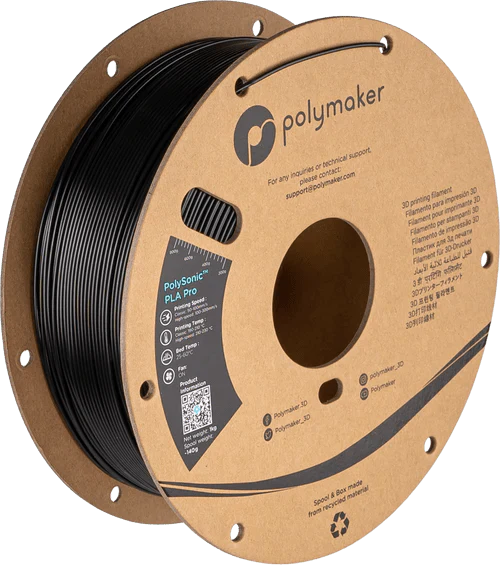 Polymaker PolySonic PLA Pro — high-speed PLA filament spool detail